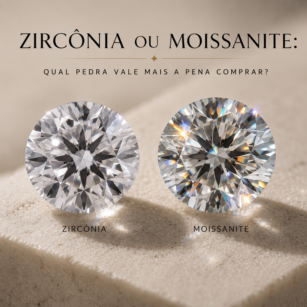 Zircônia ou moissanite: qual pedra vale mais a pena comprar