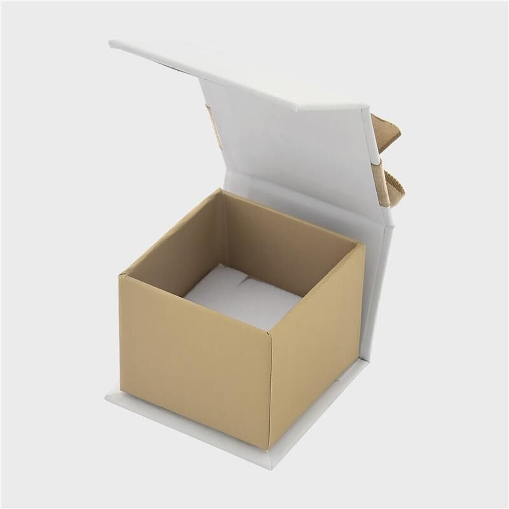 Caixinha de anel para presente em papel e veludo (dourado) - foto 2