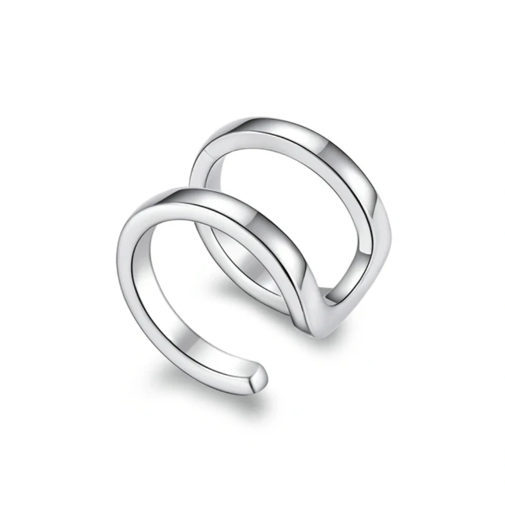 Piercing fake duo liso prata 925