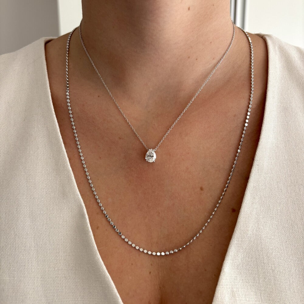 Colar Lúcia gota Moissanite prata 925 - foto 2