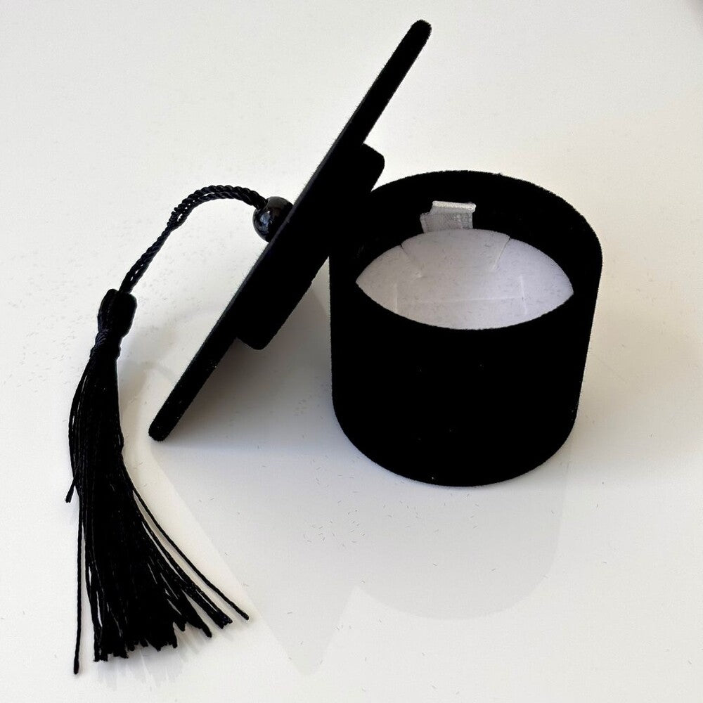 Caixinha para anel chapéu formatura capelo preto - foto 3