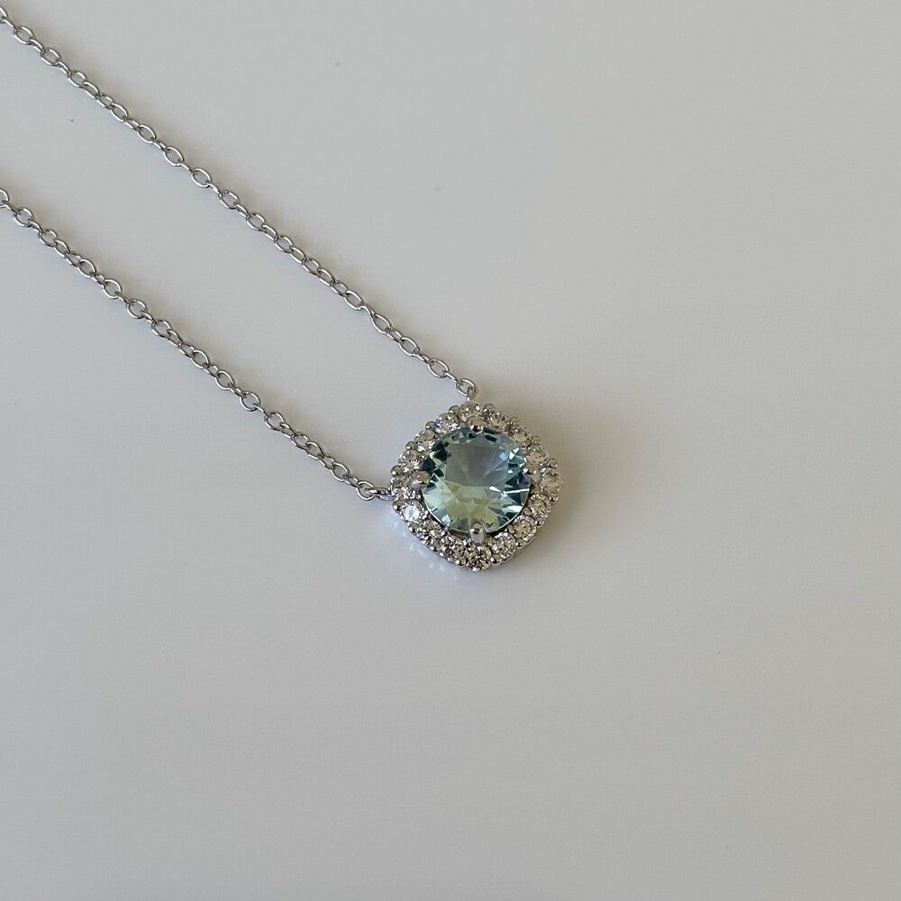 Colar Lella zircônia água marinha prata 925 - foto 3