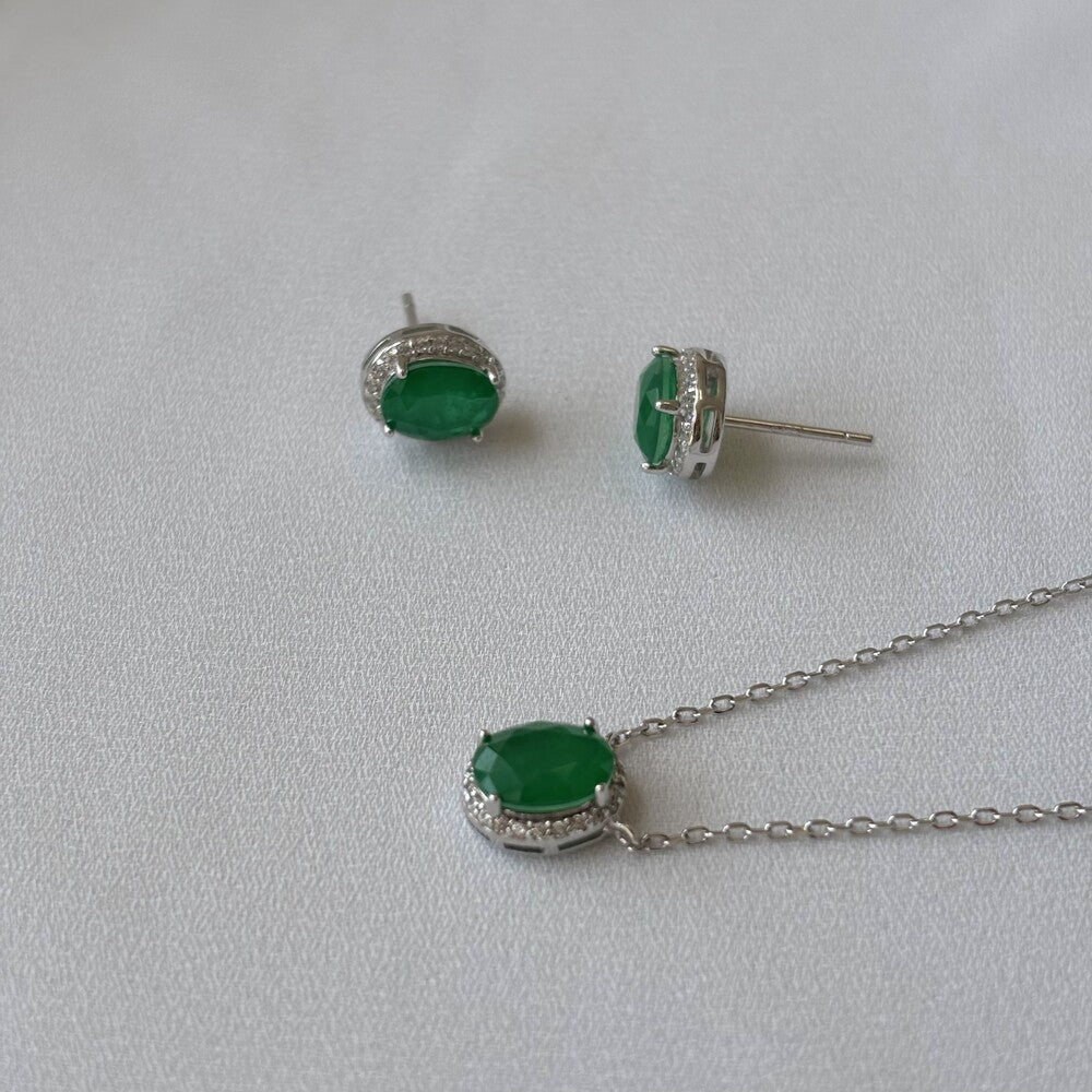 Colar Ellie oval esmeralda fusion prata 925 - foto 4