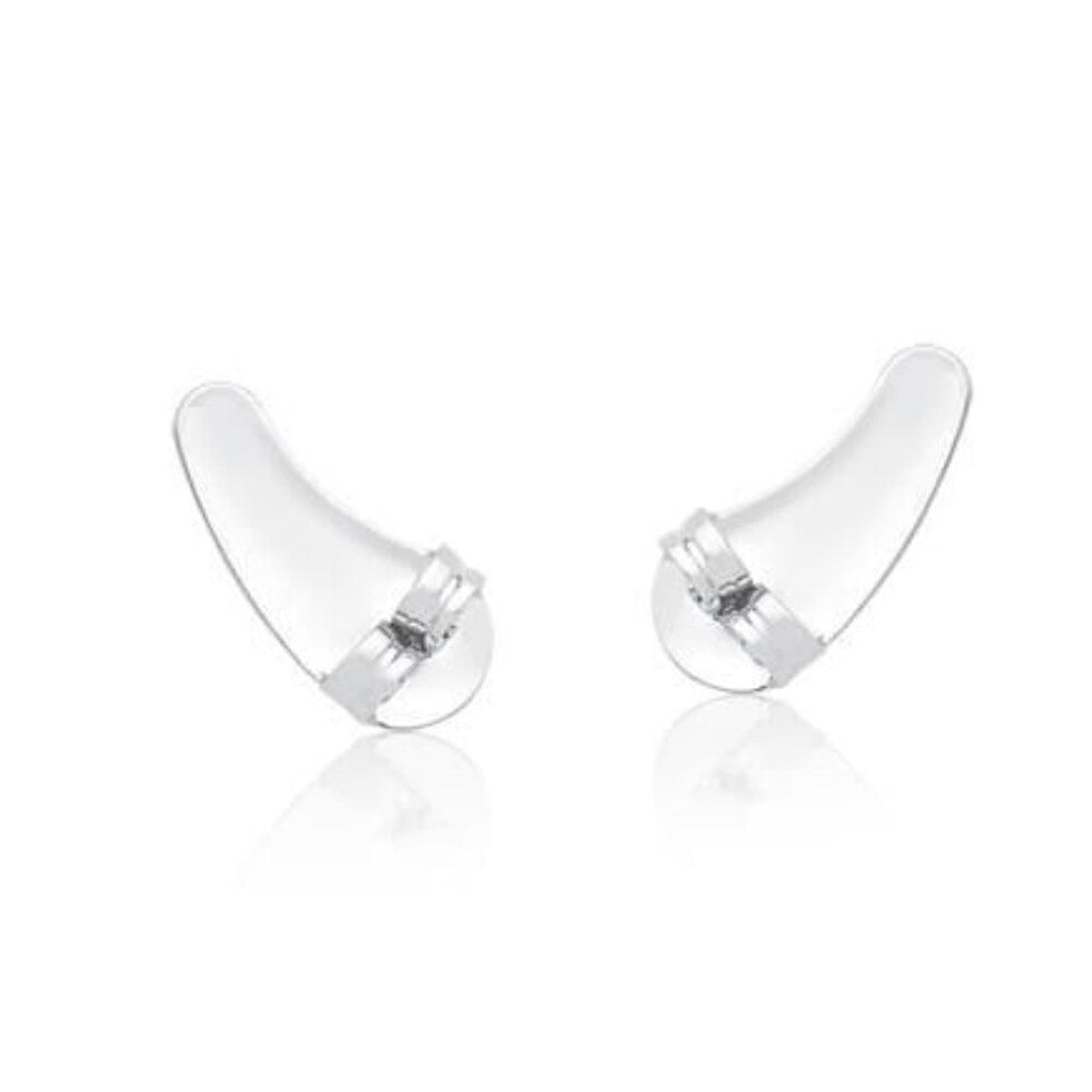 Tarraxa asa para sustentação de ear cuffs ródio branco