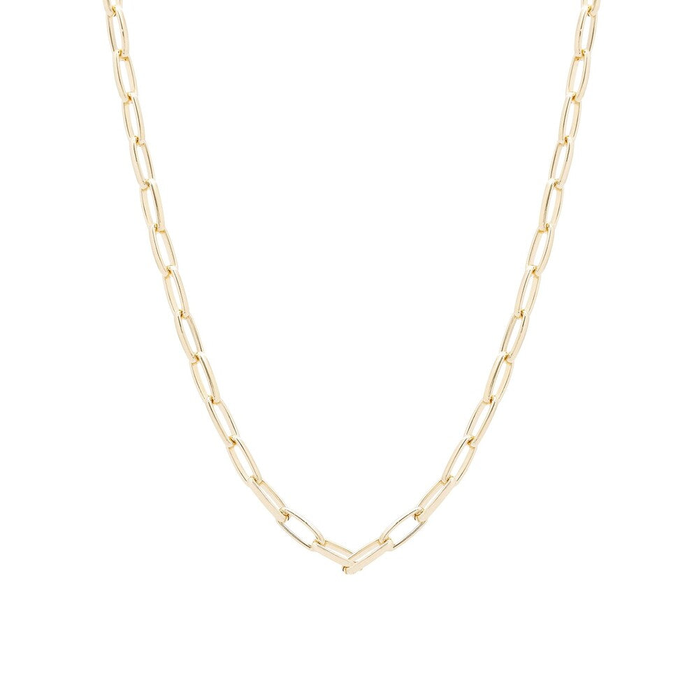 Colar Evie elos retangulares lisos ouro