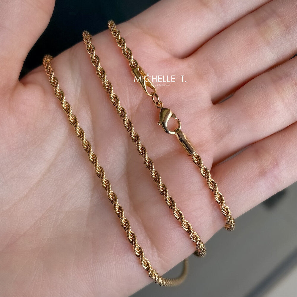 Colar longo cordão baiano ouro (70cm) - foto 3