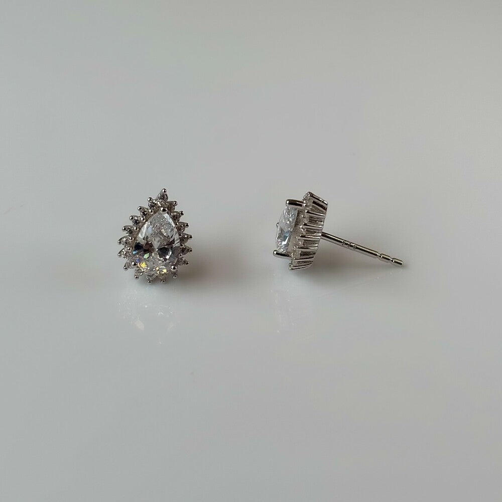 Brinco Zoey gota zircônia branca prata 925 - foto 3