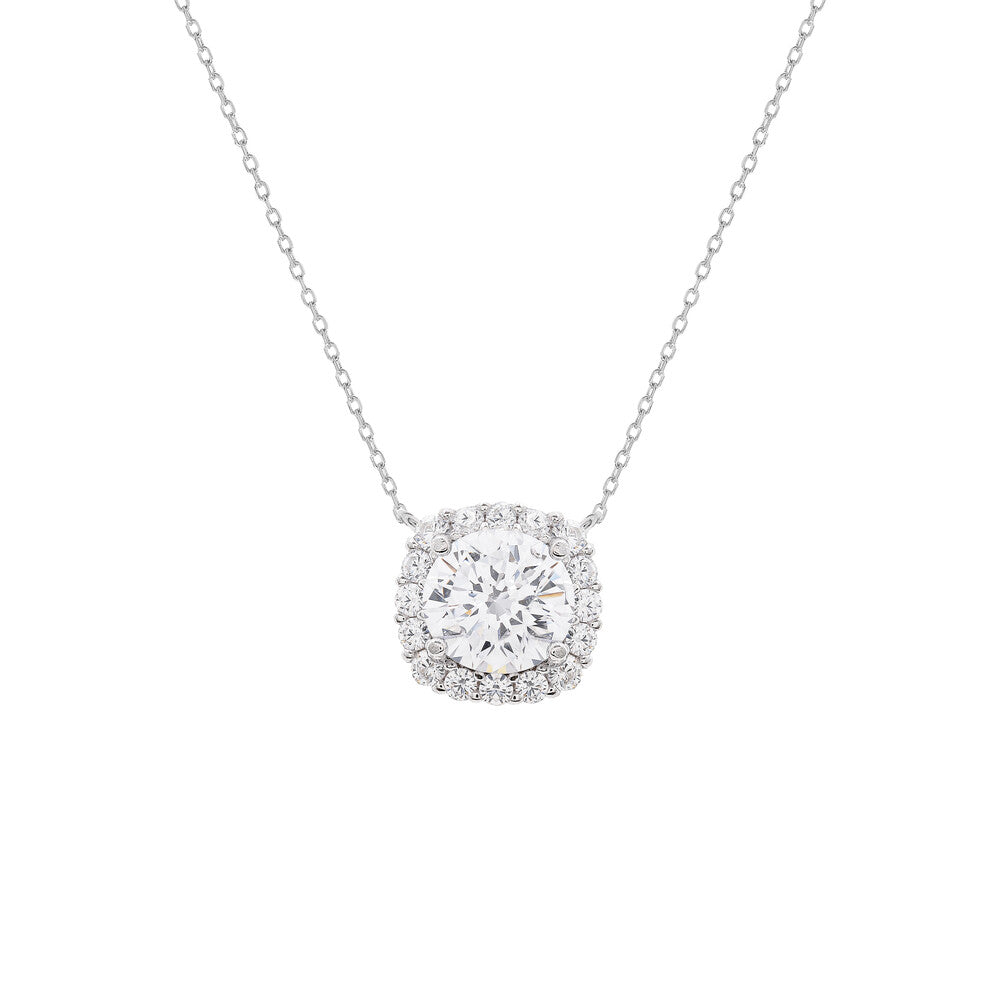 Colar Lella zircônia branca prata 925