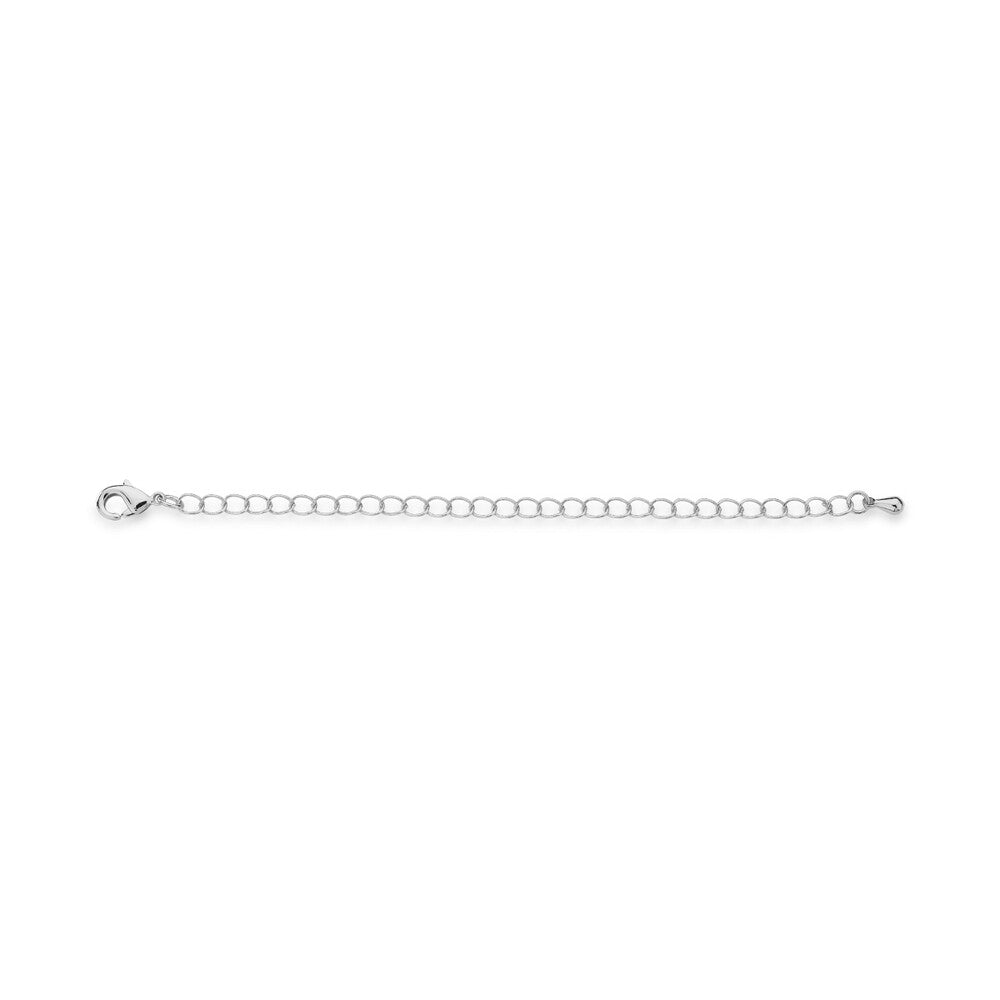 Extensor elos para colar ou pulseira ródio branco (10cm)