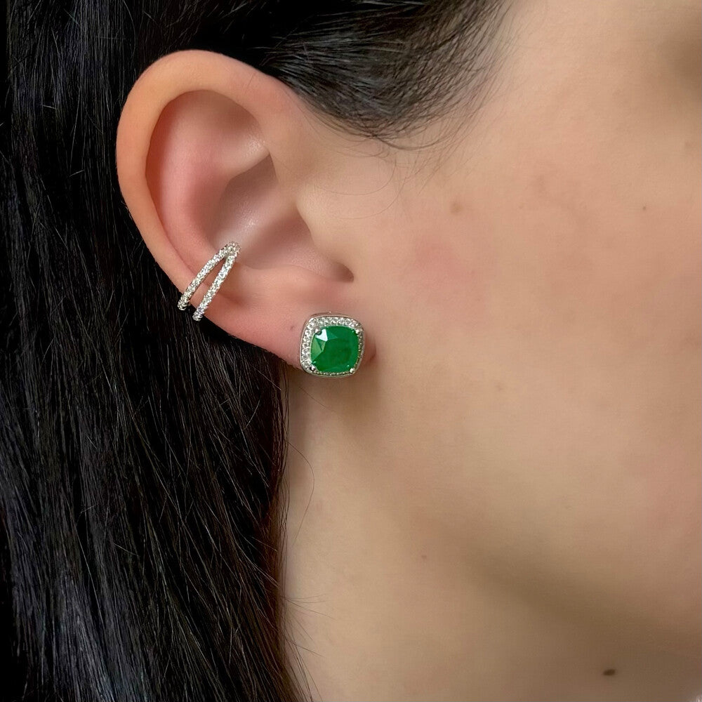 Piercing fake Gigi cravejado prata 925 - foto 2