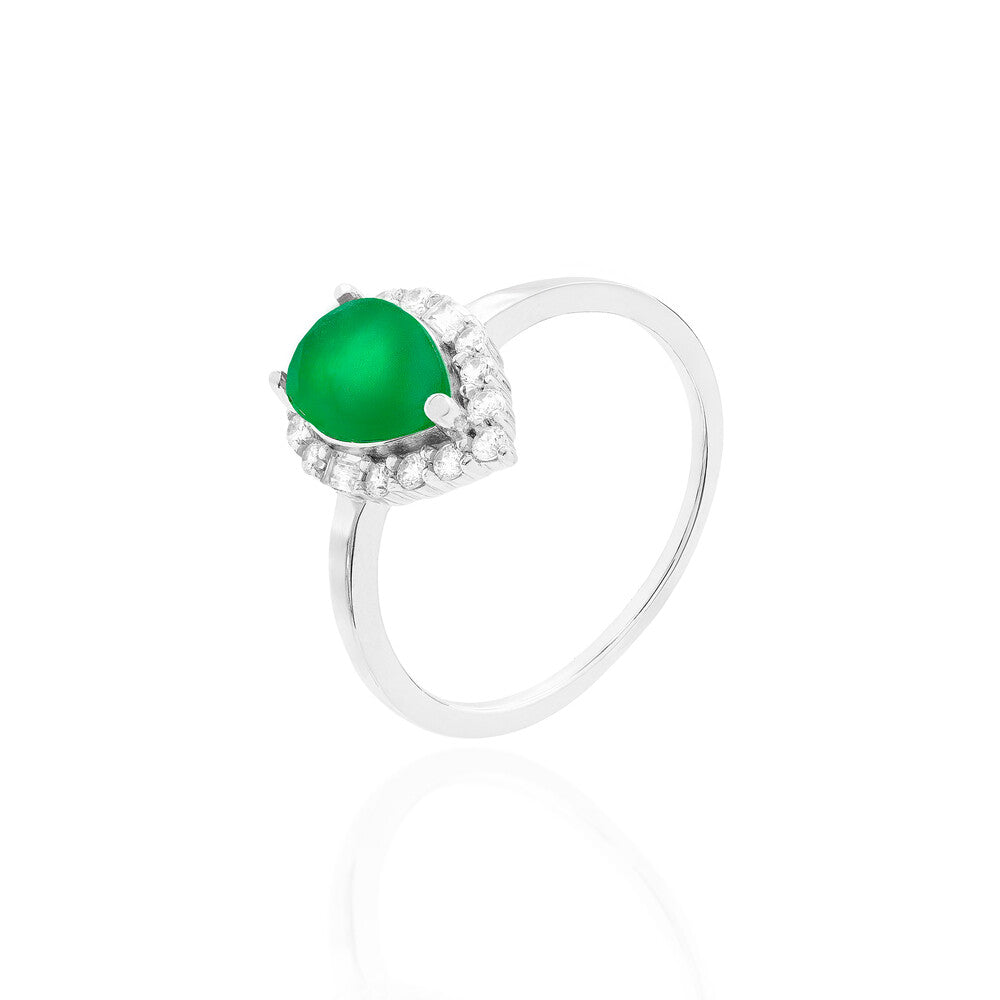 Anel Thay gota esmeralda fusion prata 925