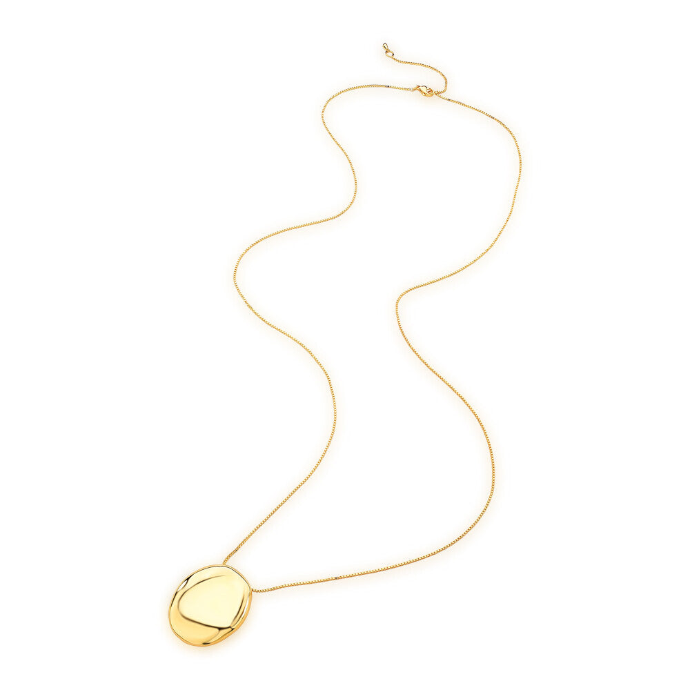 Colar Samia oval martelado ouro