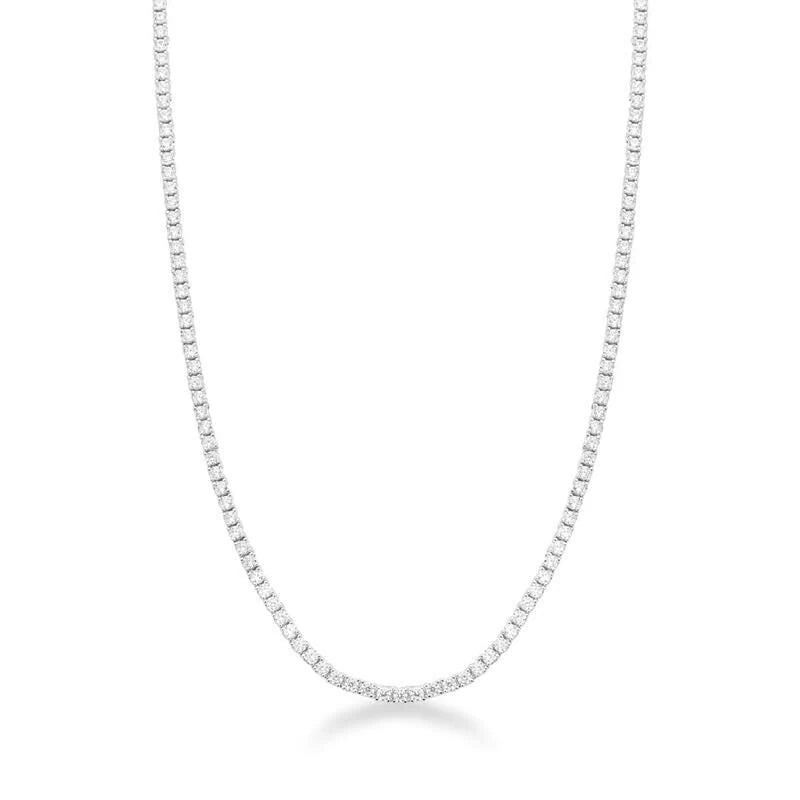 Colar classic riviera zircônias brancas prata 925
