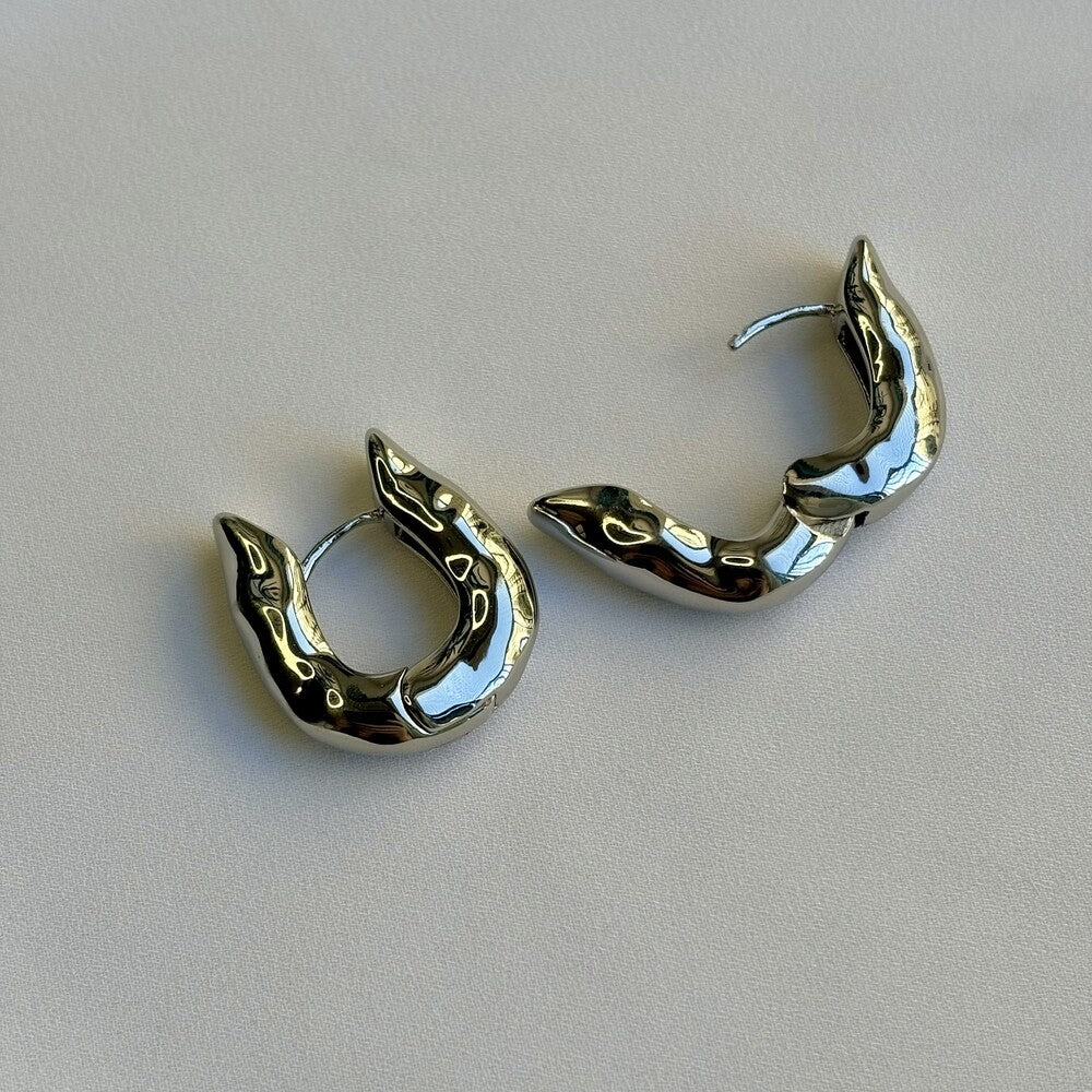 Brinco Carmen argola bold ródio branco - foto 4
