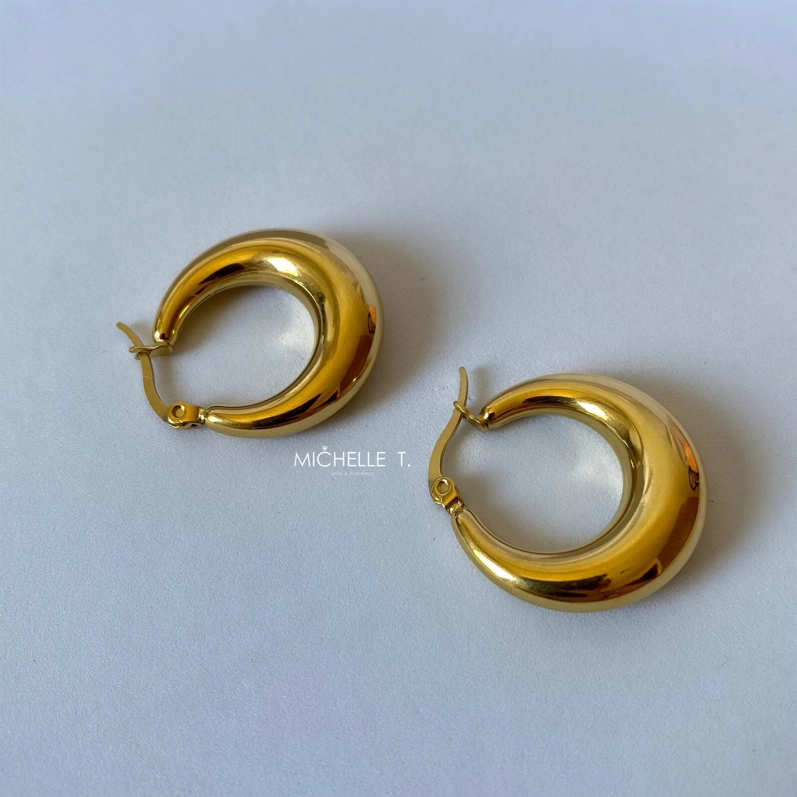Brinco argola bold lisa ouro - foto 4