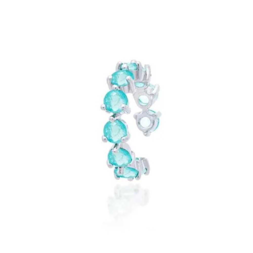 Piercing fake Sofia esmeralda colombiana fusion prata 925