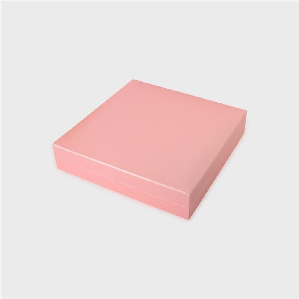 Caixa quadrada courino rosa para colar - foto 3