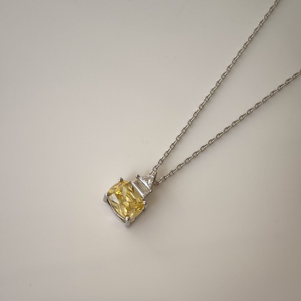 Colar Tróia zircônia fancy yellow ródio branco - foto 3