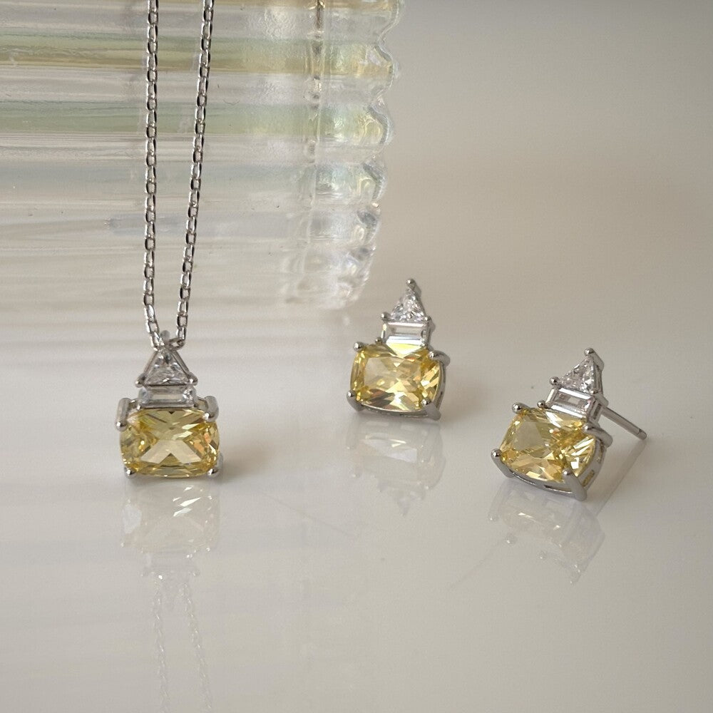 Colar Tróia zircônia fancy yellow ródio branco - foto 5