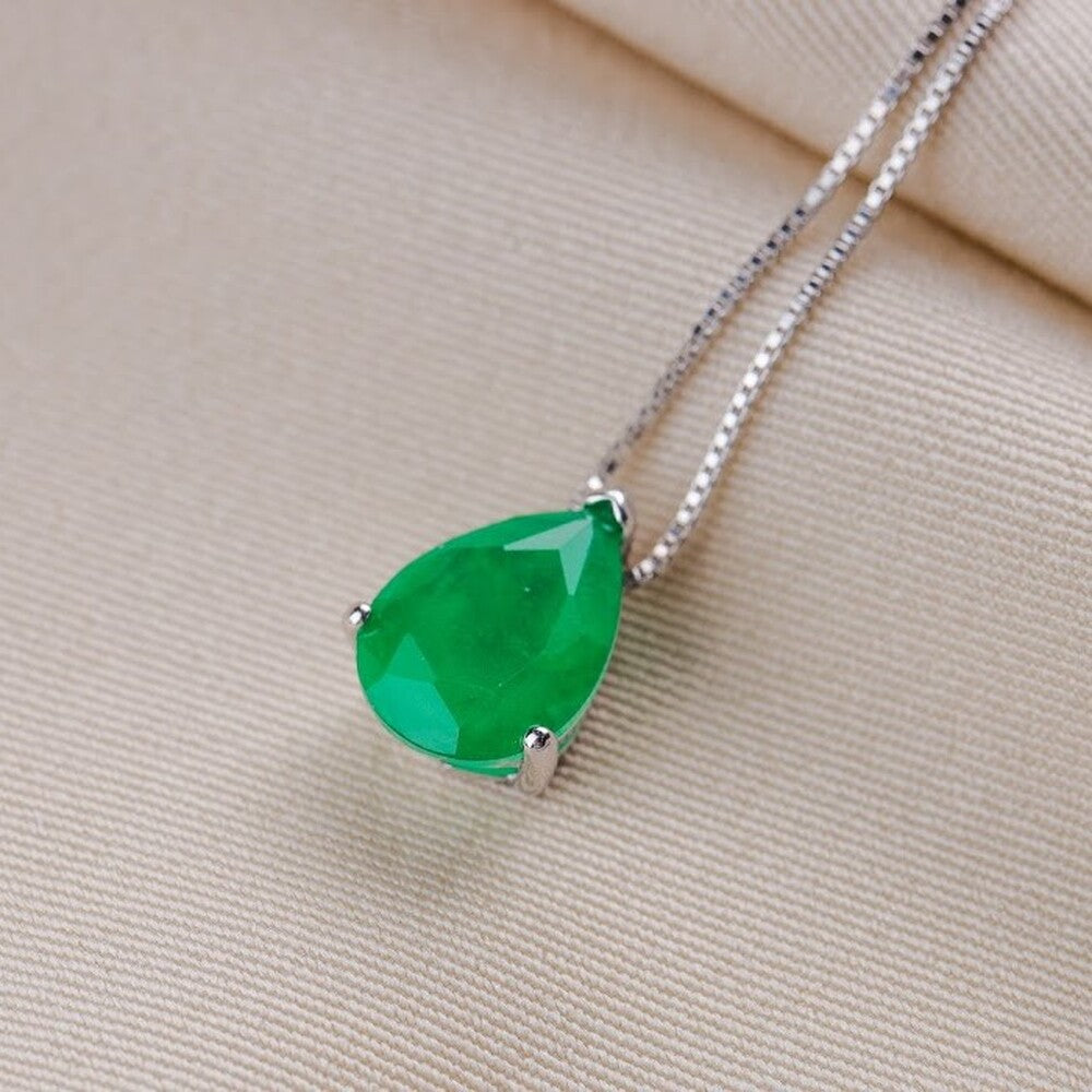 Colar Luma gota esmeralda fusion prata 925 - foto 4