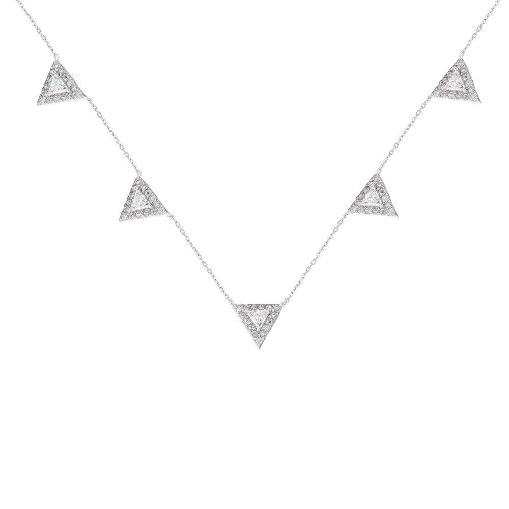 Colar Emmy zircônias brancas prata 925