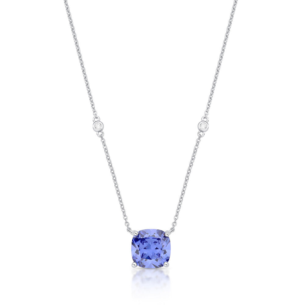 Colar Tess zircônia tanzanita prata 925