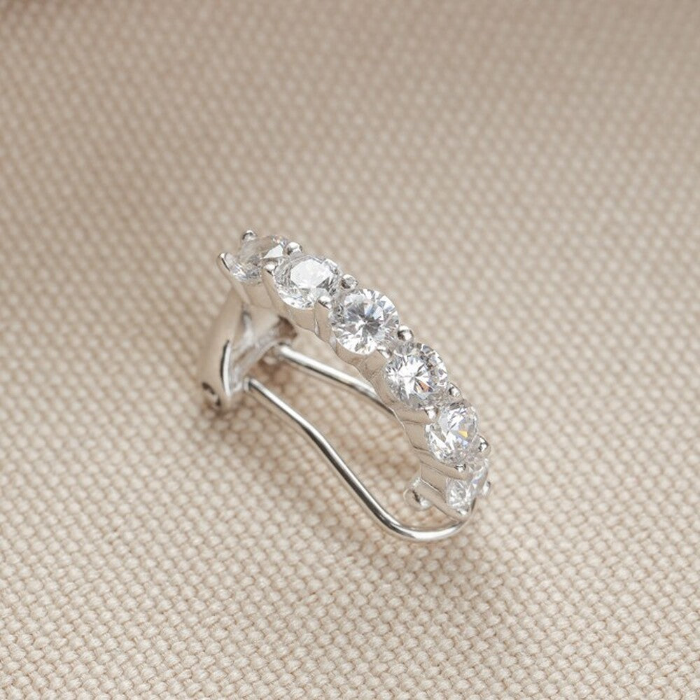 Piercing fake Maya zircônias brancas prata 925 - foto 4