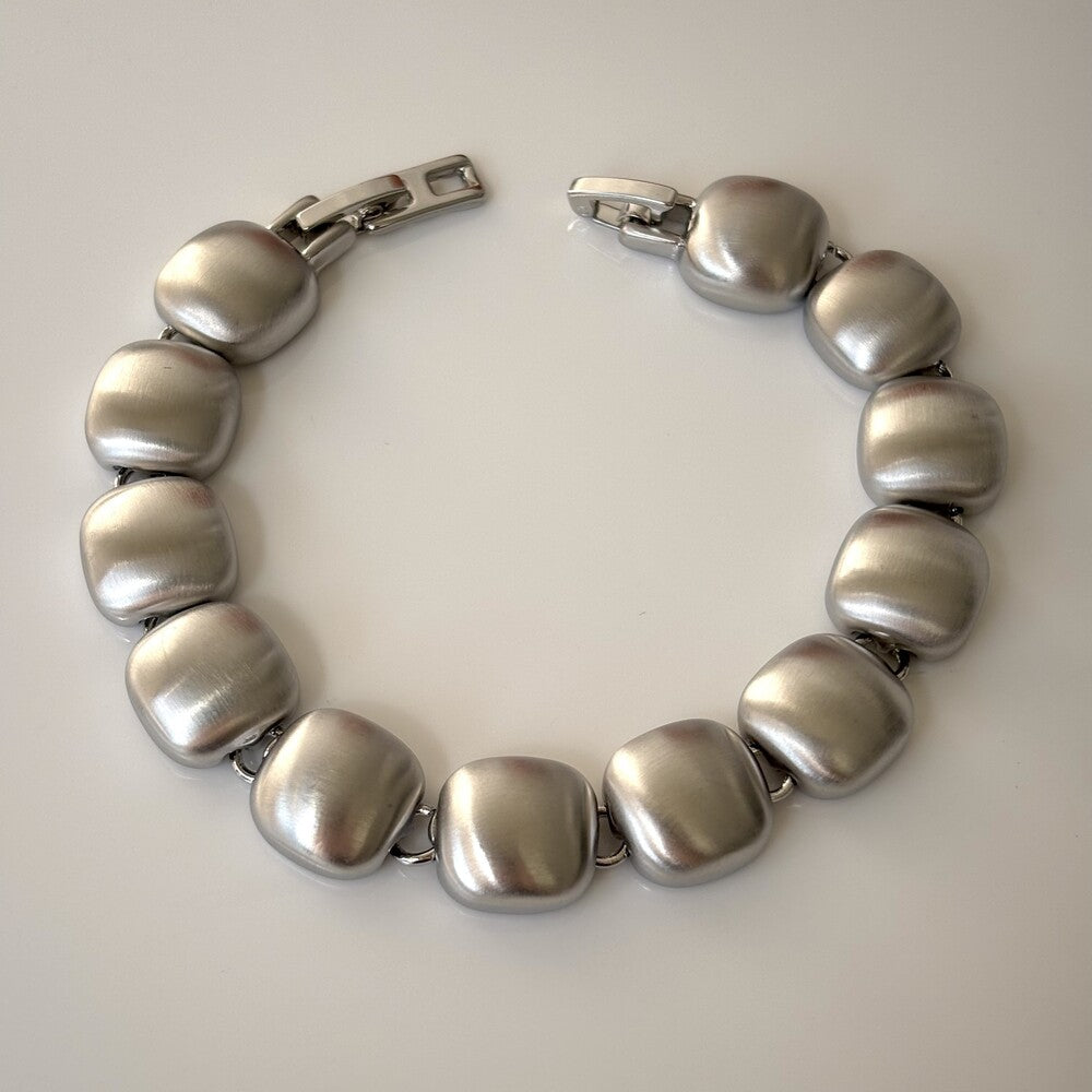 Pulseira bracelete Milano acetinado ródio branco - foto 3