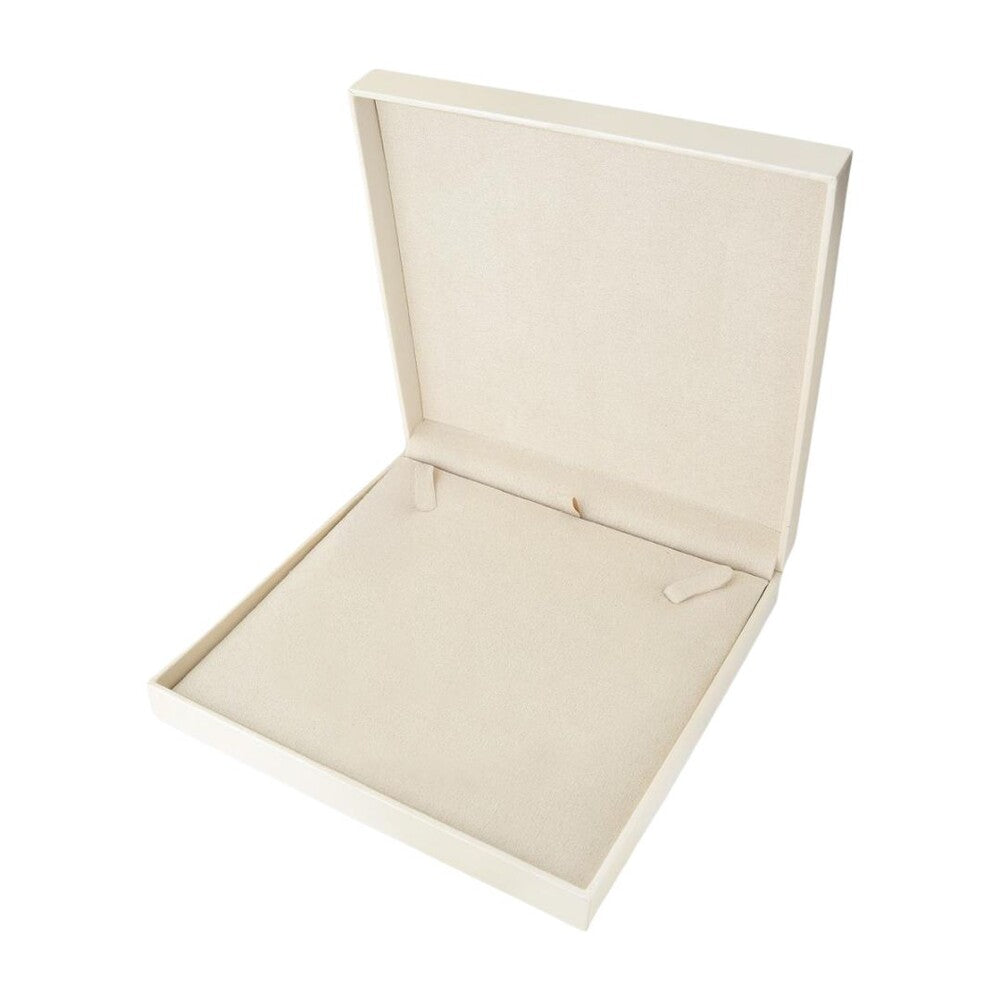 Caixa quadrada courino off-white para colar
