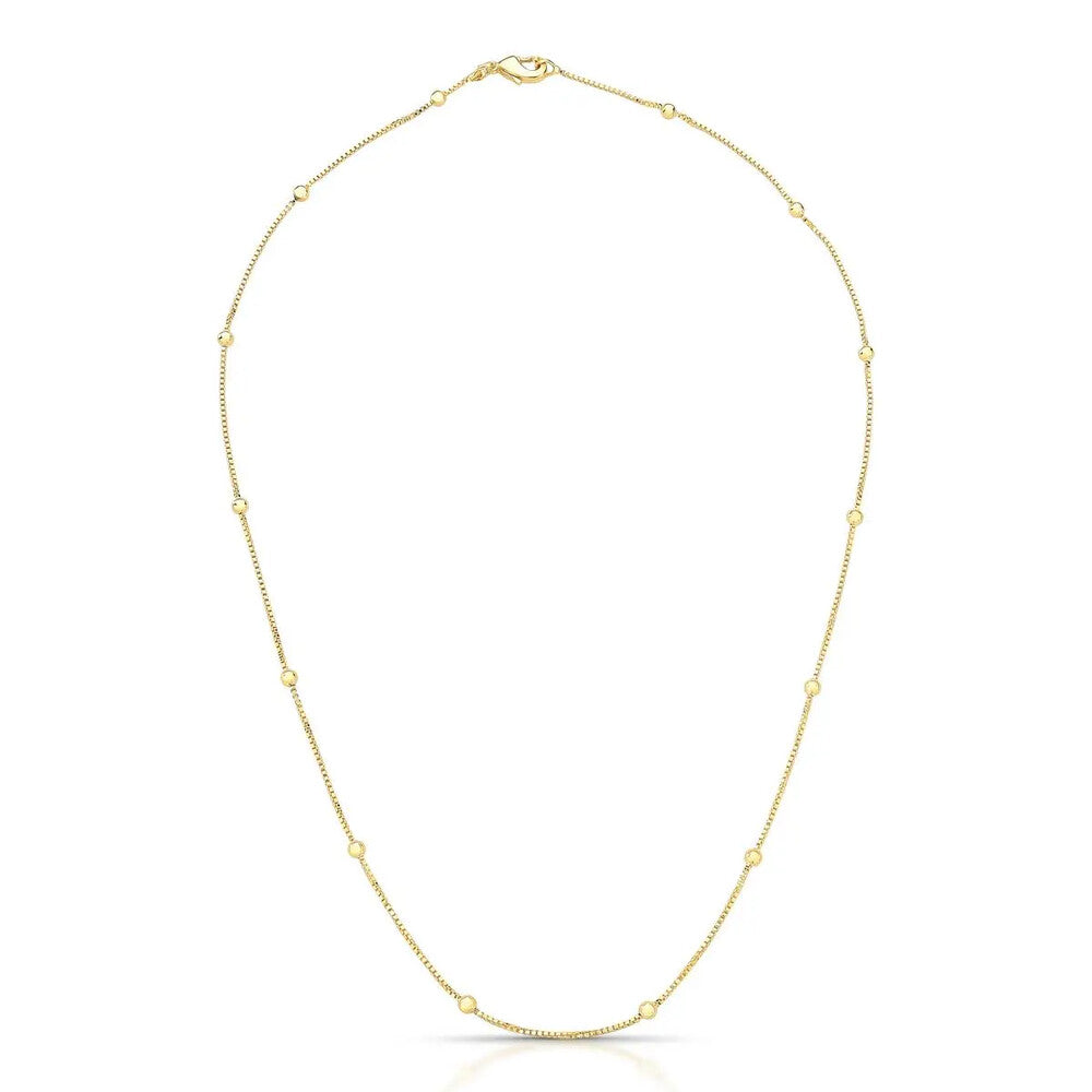 Colar Vicky bolinhas lisas ouro (50cm)