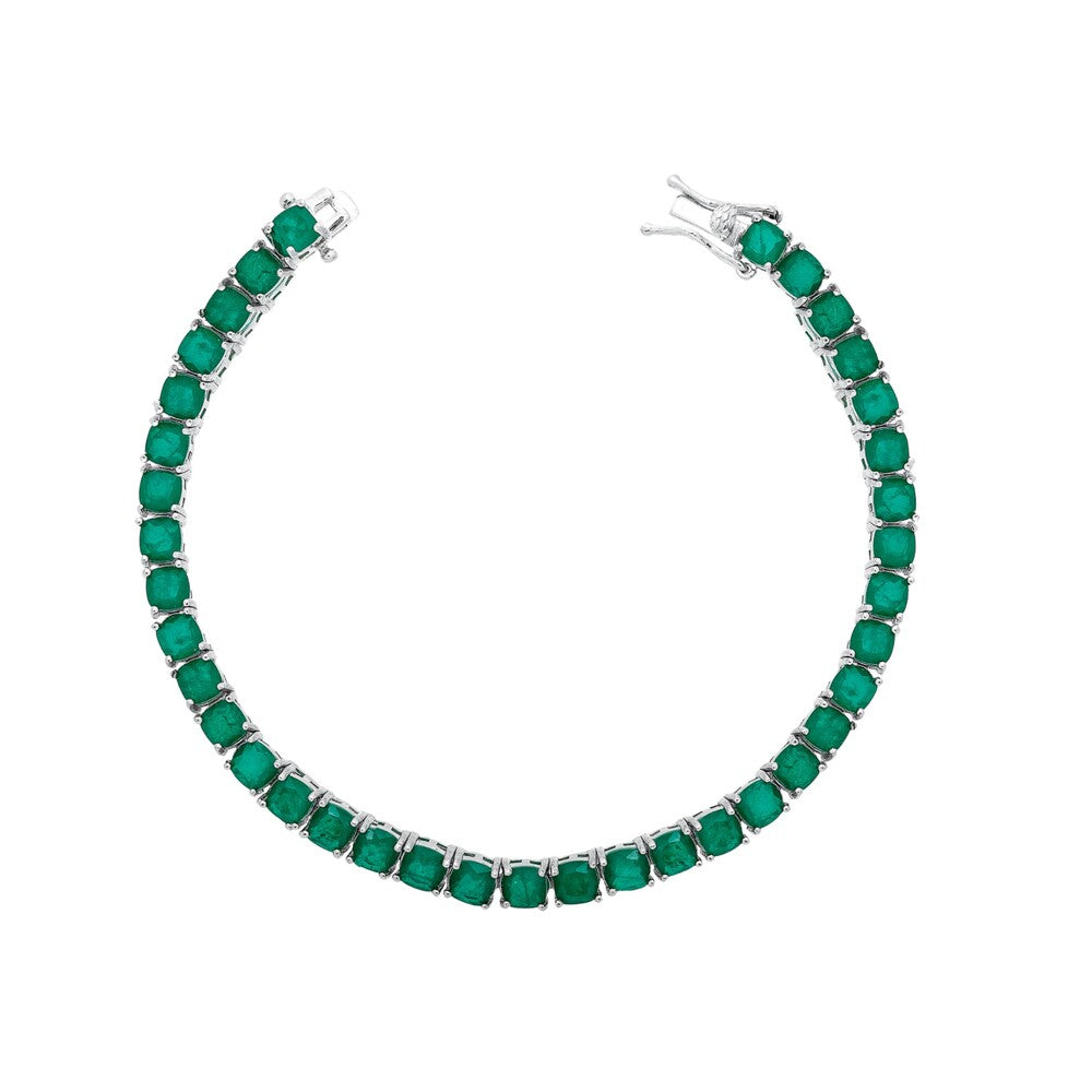 Pulseira riviera esmeralda fusion prata 925