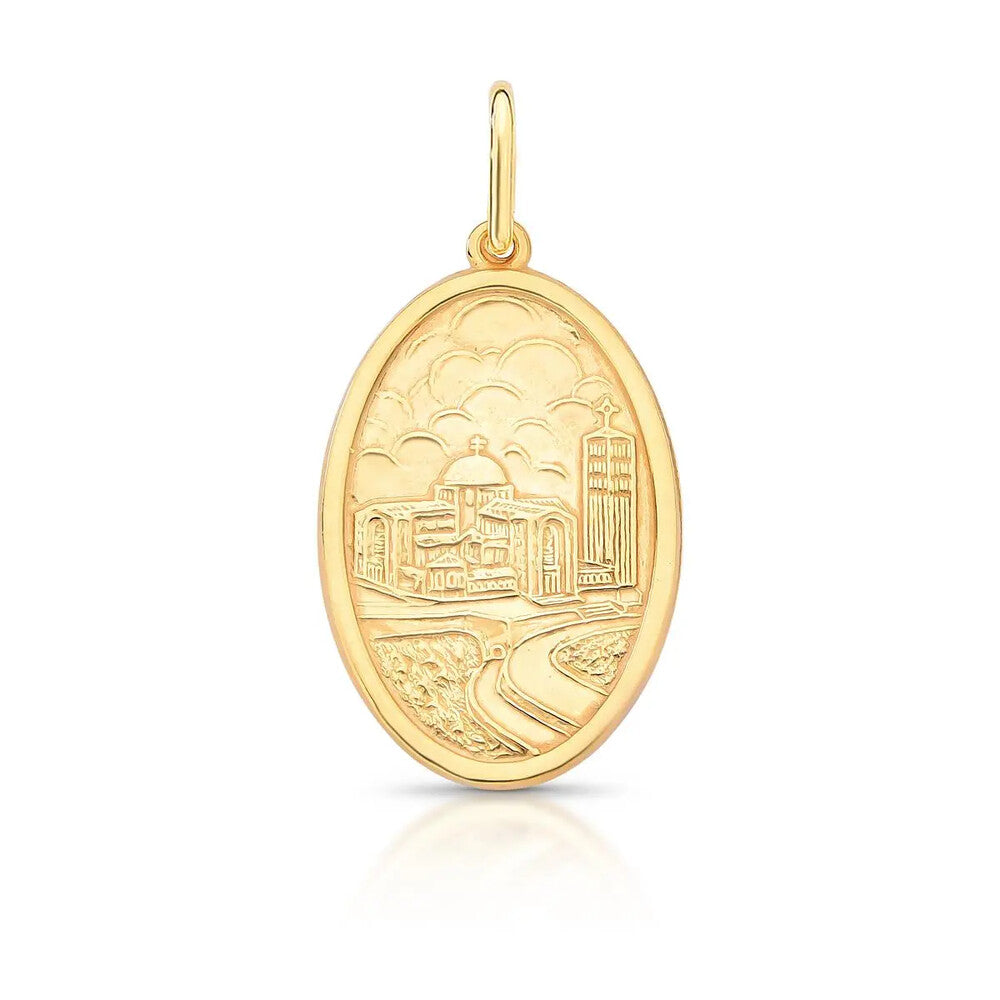 Colar medalha Nossa Senhora Aparecida prata 925 banho ouro - foto 3