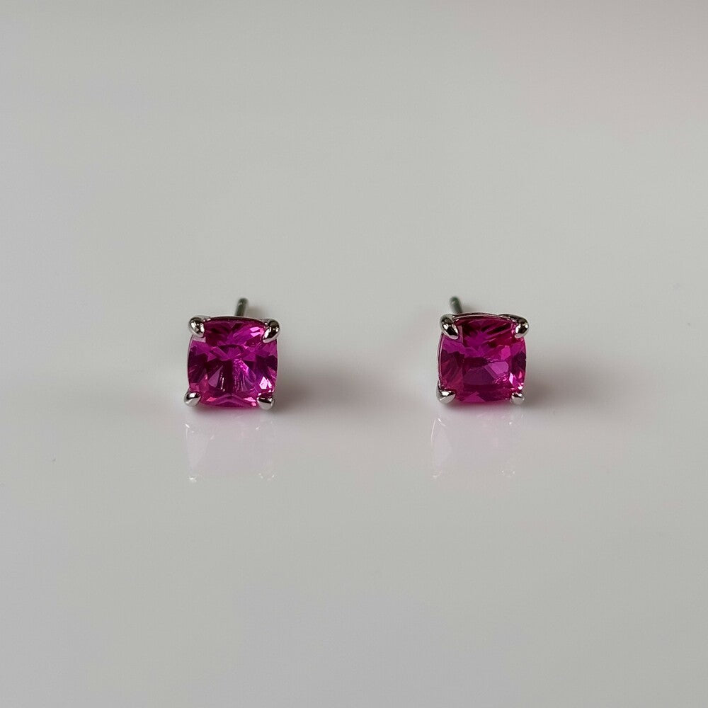 Brinco Tess zircônia turmalina pink prata 925 (6mm) - foto 3