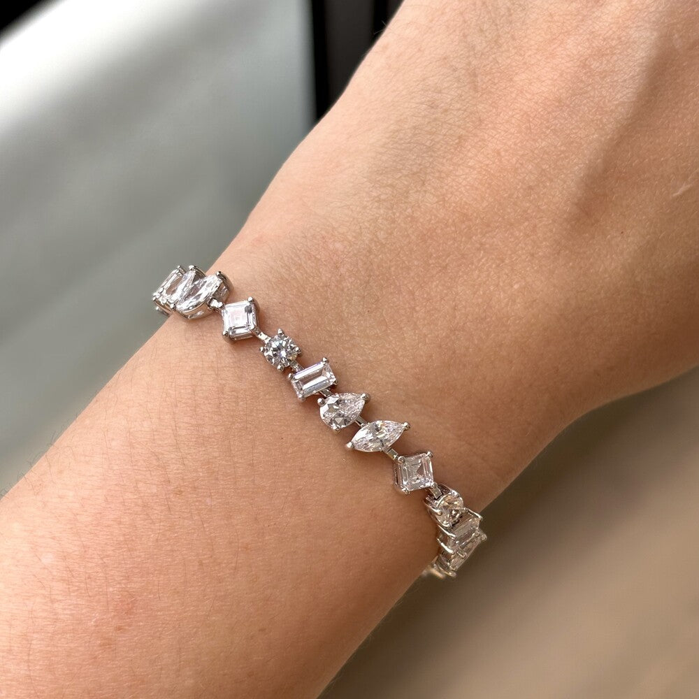 Pulseira riviera Parker zircônias brancas ródio branco - foto 3