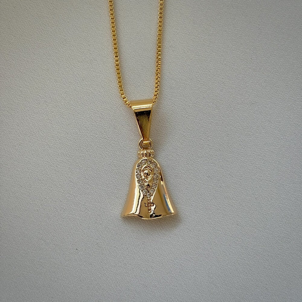 Colar Nossa Senhora Aparecida cravejado ouro - foto 4
