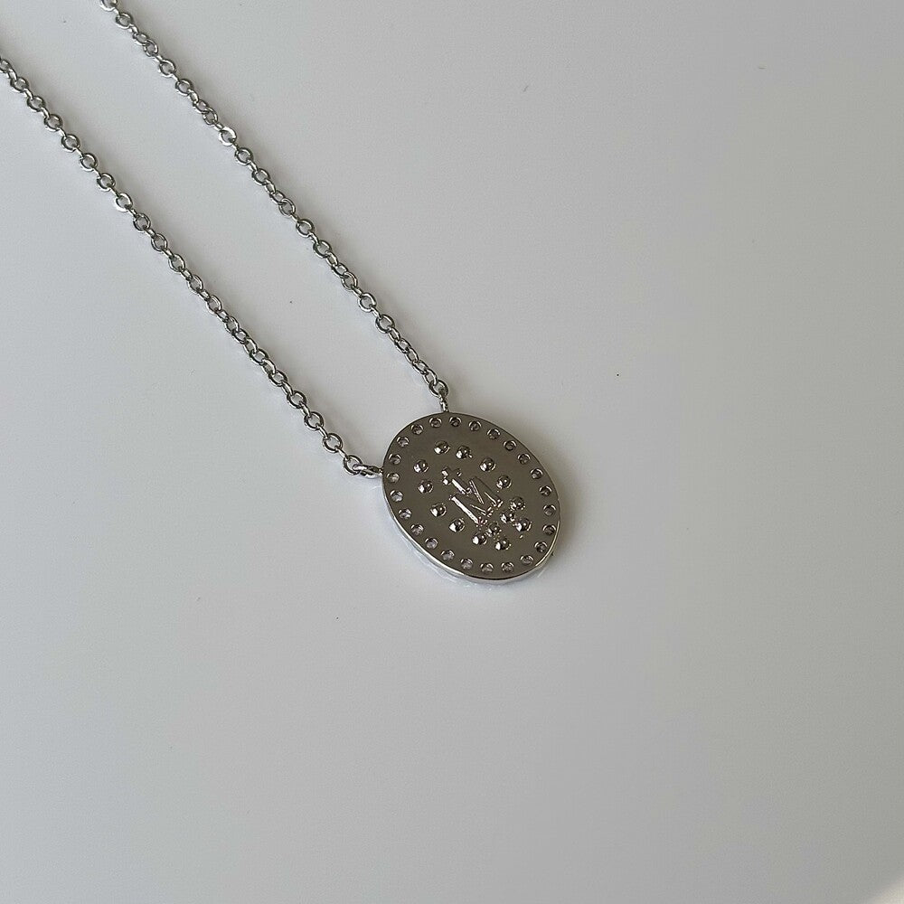 Colar medalha Nossa Senhora das Graças ródio branco - foto 4