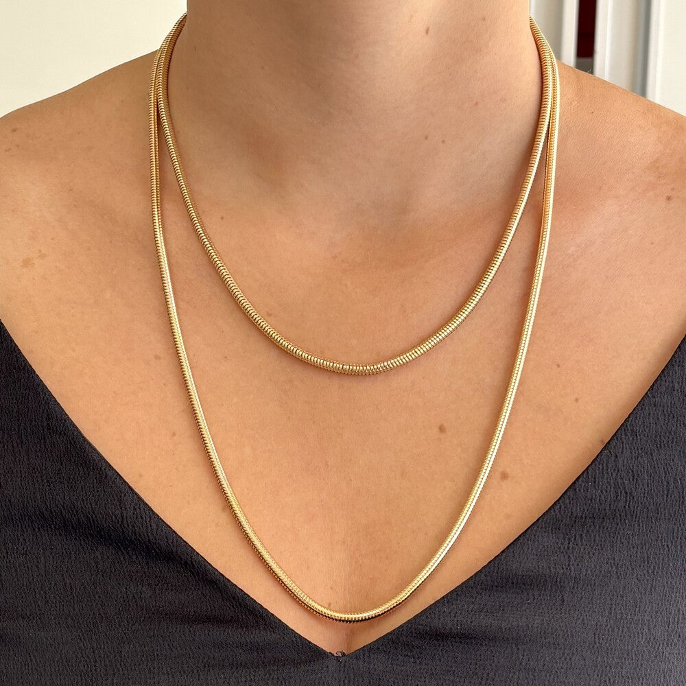 Colar malha rabo de rato ouro (60cm) - foto 2