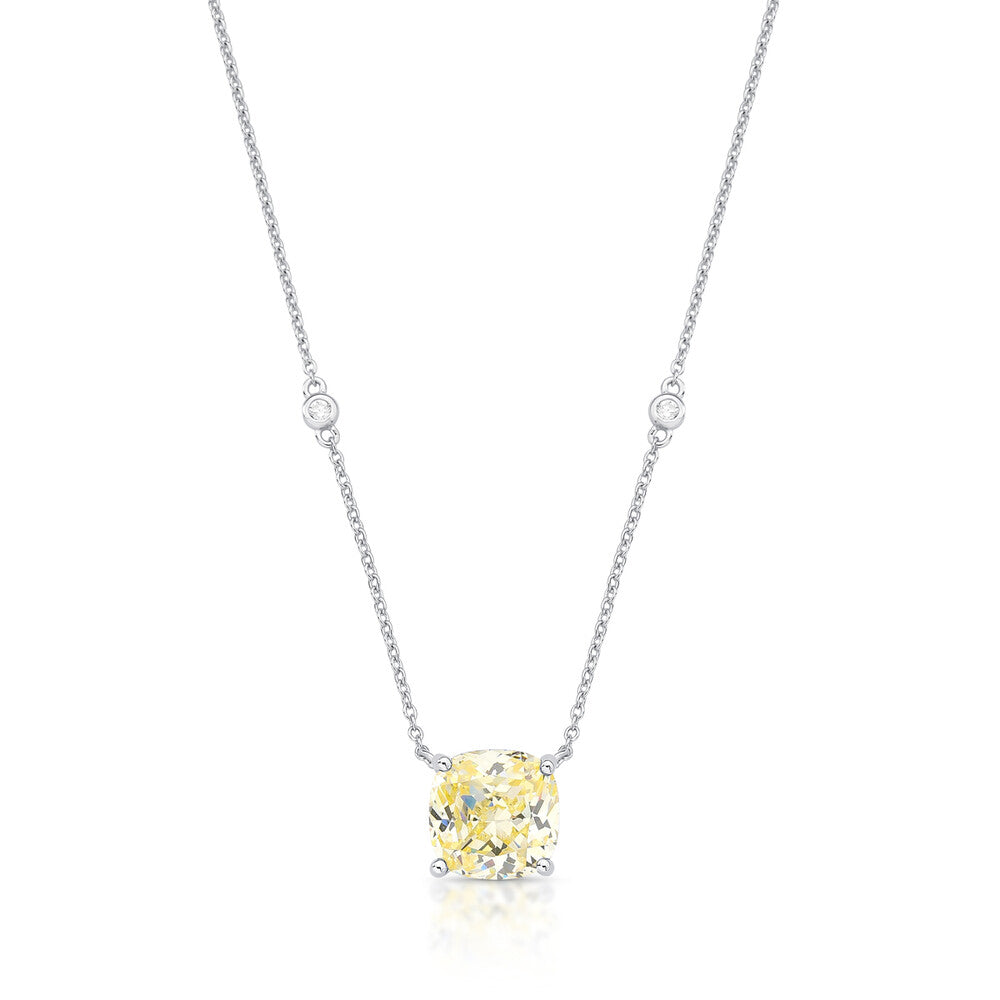Colar Tess zircônia fancy yellow prata 925