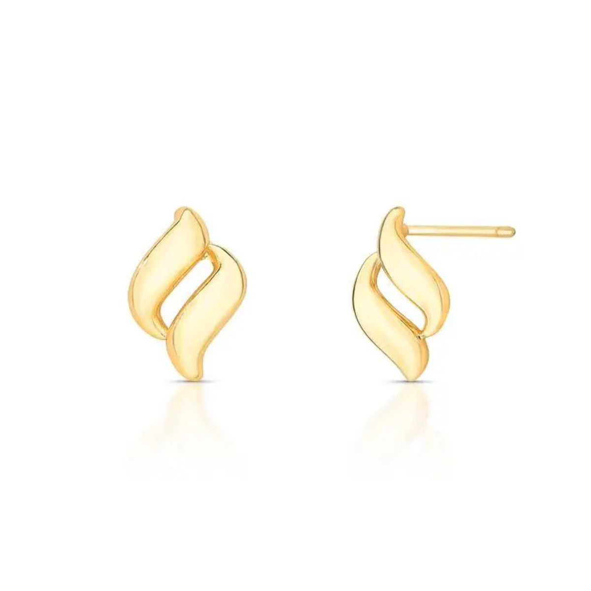 Brinco Naia ondas ouro
