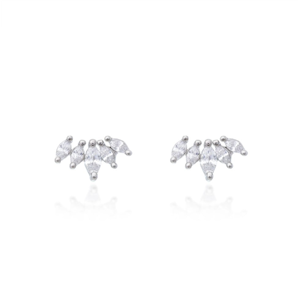 Brinco Tiny zircônias brancas prata 925