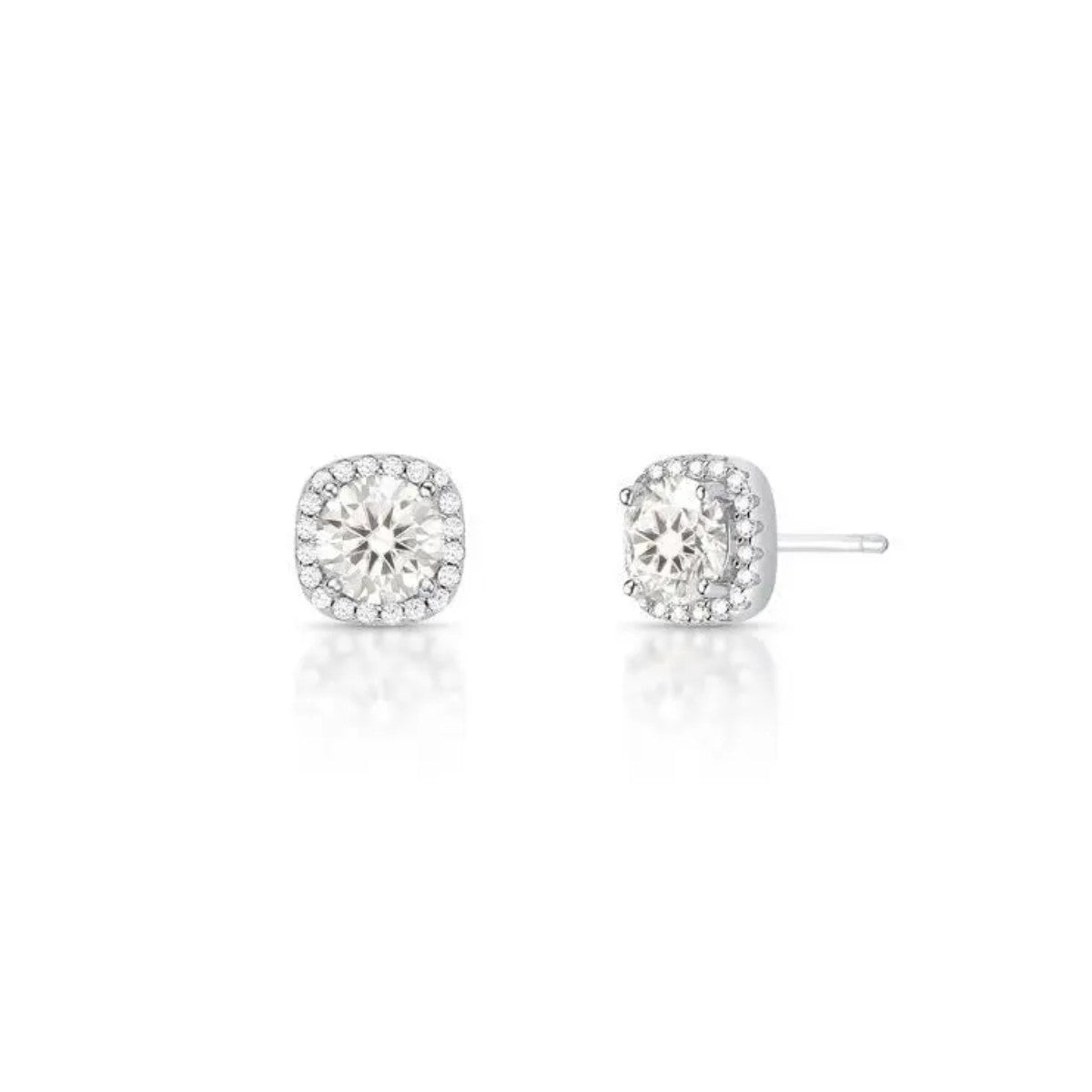 Brinco Toscana cravejado moissanite 1.0ct prata 925
