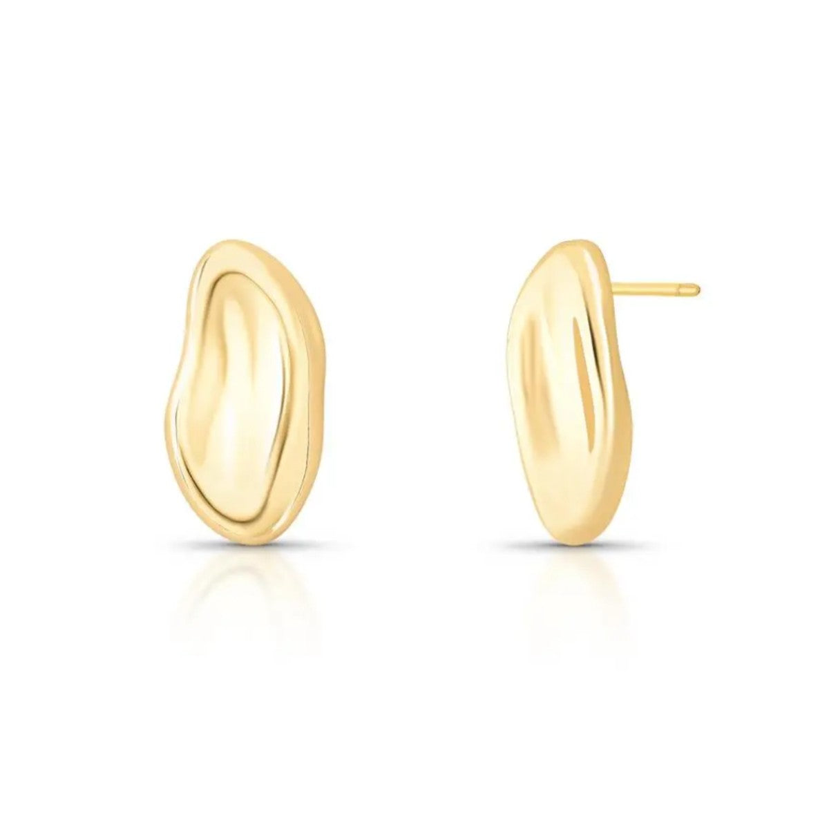 Brinco Triton orgânico liso ouro