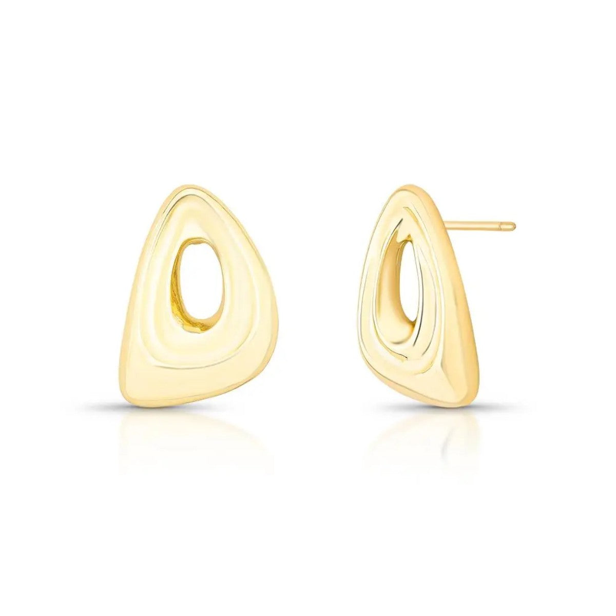 Brinco triangular Delta orgânico ouro
