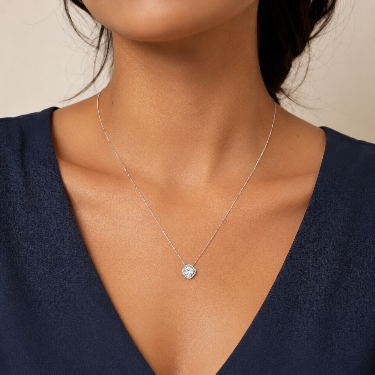 Conjunto Cecile zircônia branca ródio branco