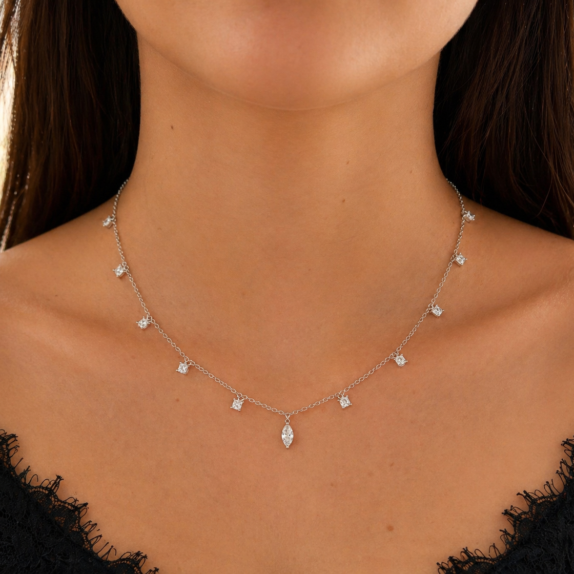Colar Dora com zircônias ródio branco - foto 2