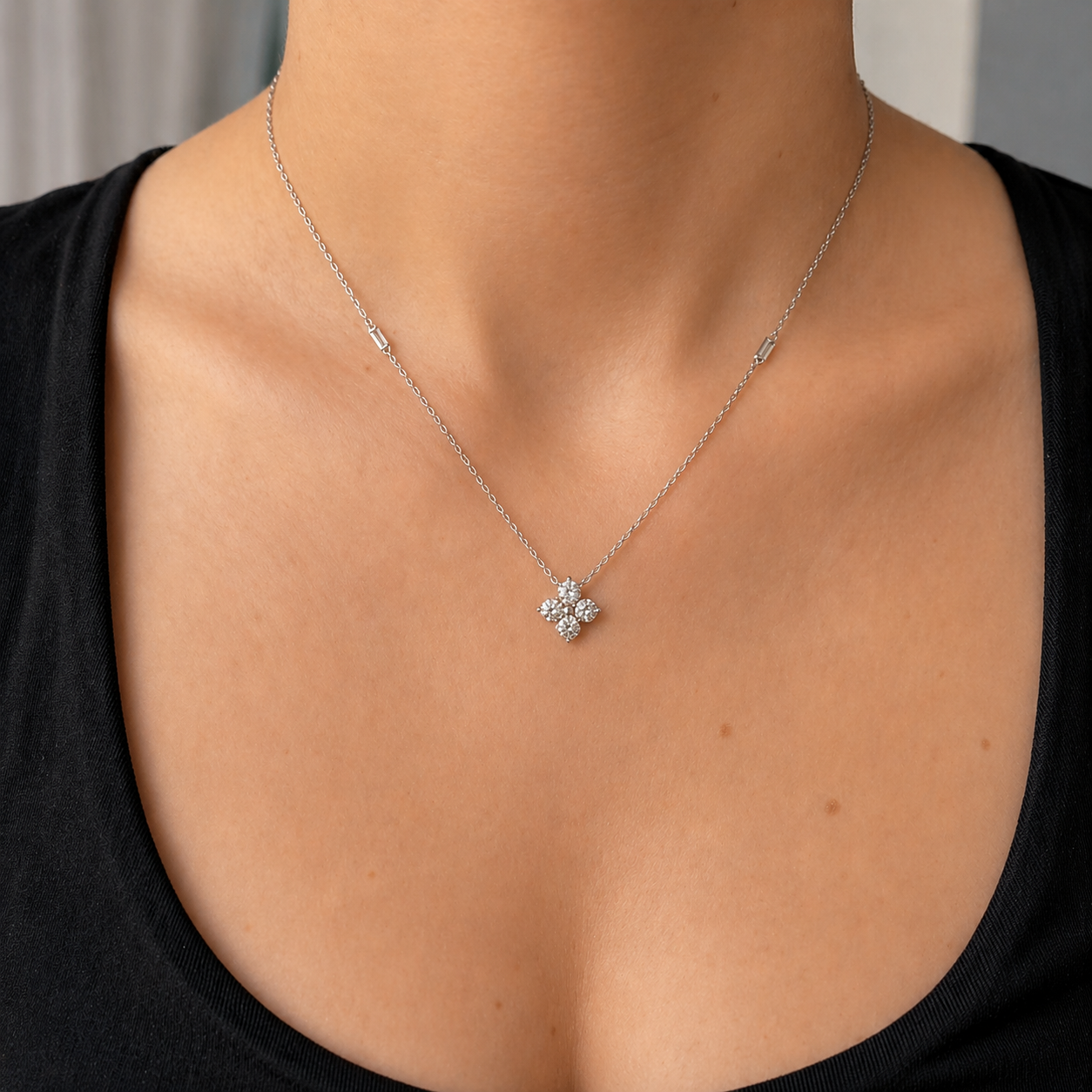 Colar Gwen com zircônias prata 925 - foto 2