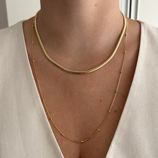 Conjunto Colar Vicky + Colar malha ouro - foto 2