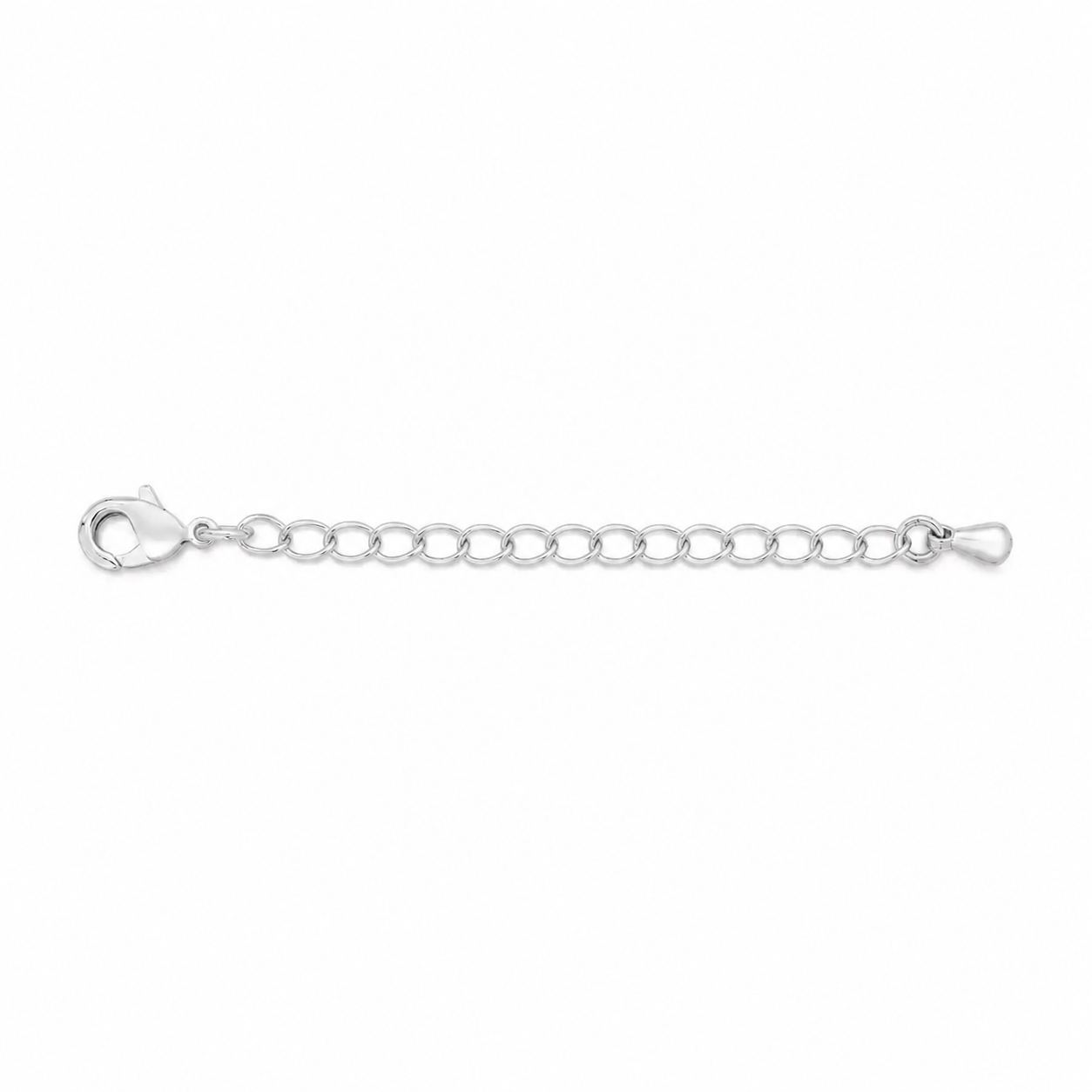 Extensor elos para colar ou pulseira ródio branco (5cm)