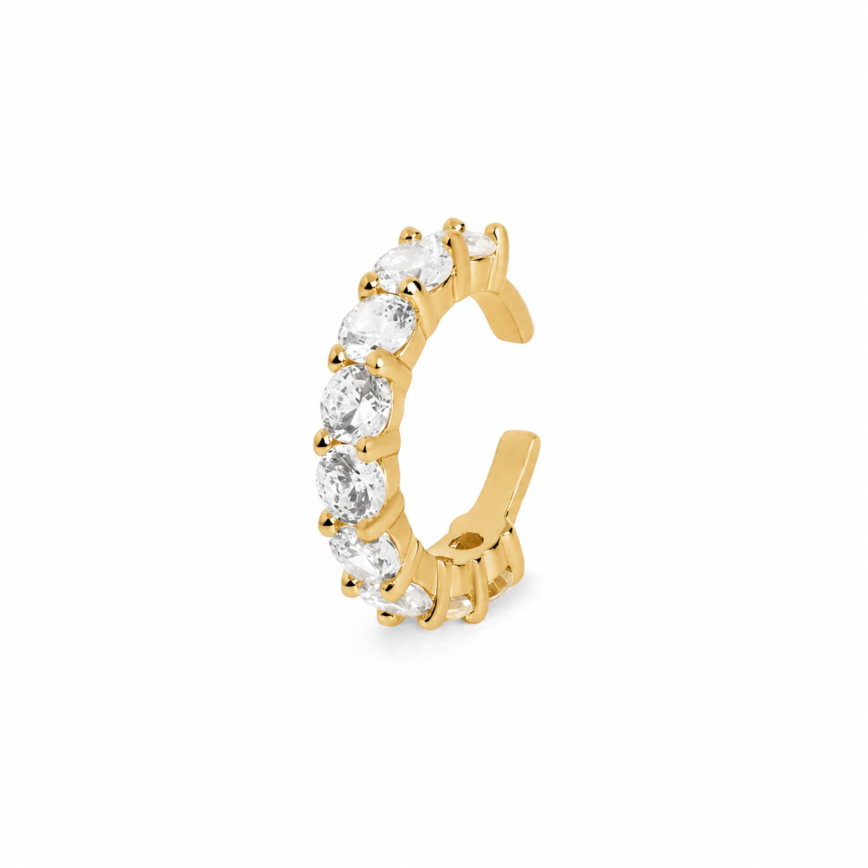 Piercing fake Sandy zircônias brancas ouro
