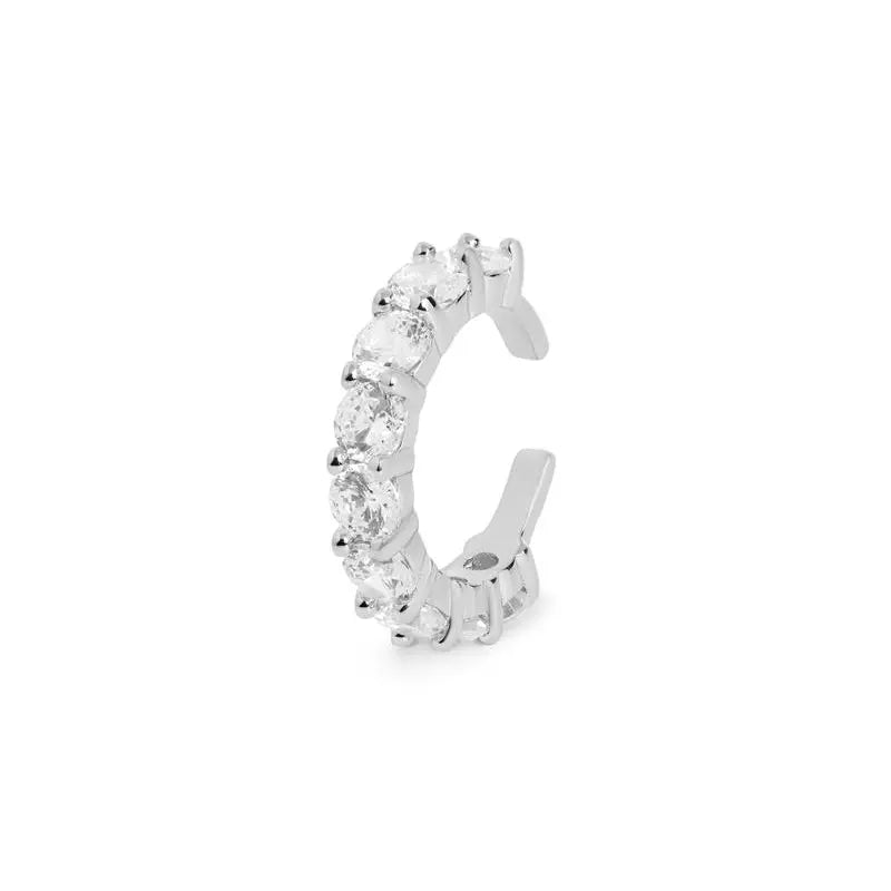 Piercing fake Sandy zircônias brancas ródio branco